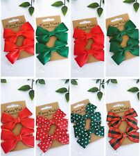 2x Handmade Christmas Bows Red/Green/Tartan/Gold Various Sets available