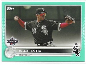 2022 Topps Pro Debut ELIJAH TATIS #PD-124 White Sox Aqua #/75