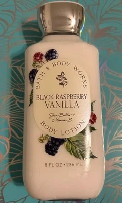 BATH & BODY WORKS BLACK RASPBERRY VANILLA BODY LOTION 8 oz. & RARE * AUTHENTIC - Image 1 of 2