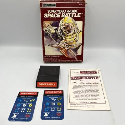 Space Battle | Intellivision, 1979 | CIB w/ Manual + Overlays | Tested & Works - Image 1 of 4