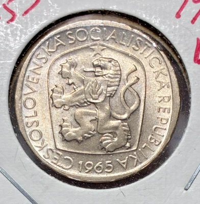 1965 Czechoslovakia 3 Koruny KM# 57 uncirculated. Free Shipping. Coin #1397 - Image 1 of 2