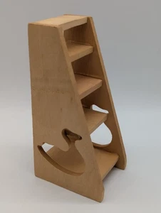 Estante de exhibición de pared de madera en miniatura decoración de arte escalera pato campo - Imagen 1 de 12