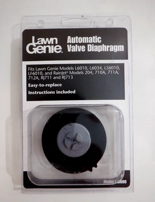 Diafragma de válvula automática de plástico negro Lawn Genie L13000 Foto 1 de 4