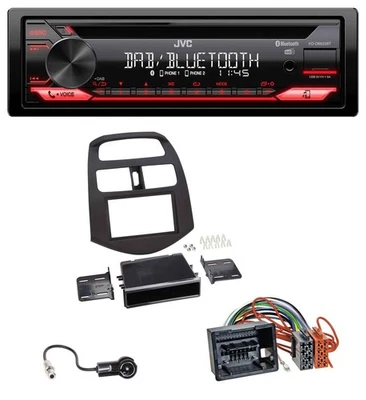 JVC CD DAB USB Bluetooth MP3 Autoradio für Chevrolet Spark (ab 2013) - Bild 1 von 4