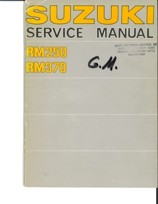 Manual de servicio Suzuki - RM250 / RM370 - 1976 Foto 1 de 4