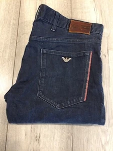 MEN'S ARMANI J23 SLIM STRETCH STRETCH JEANS 34" WAIST X 29" LEG BLUE - Picture 1 of 2