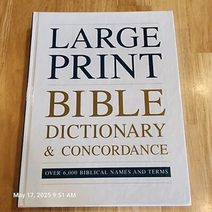 Large Print Bible Dictionary & Concordance 1995 Hardcover No Dust Jacket - Imagen 1 de 8