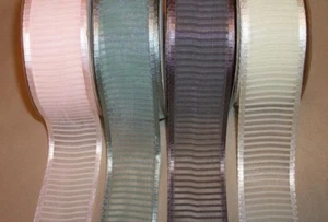 10Yds. ANTONIA SHEER & SATIN RIBBON 1 1/2" w  (your choice of 6 colors) - Picture 1 of 9