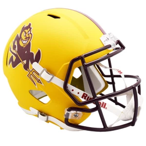 ASU Sun Devils Yellow Sparky Riddell Speed Full Size Replica Football Helmet - Picture 1 of 4