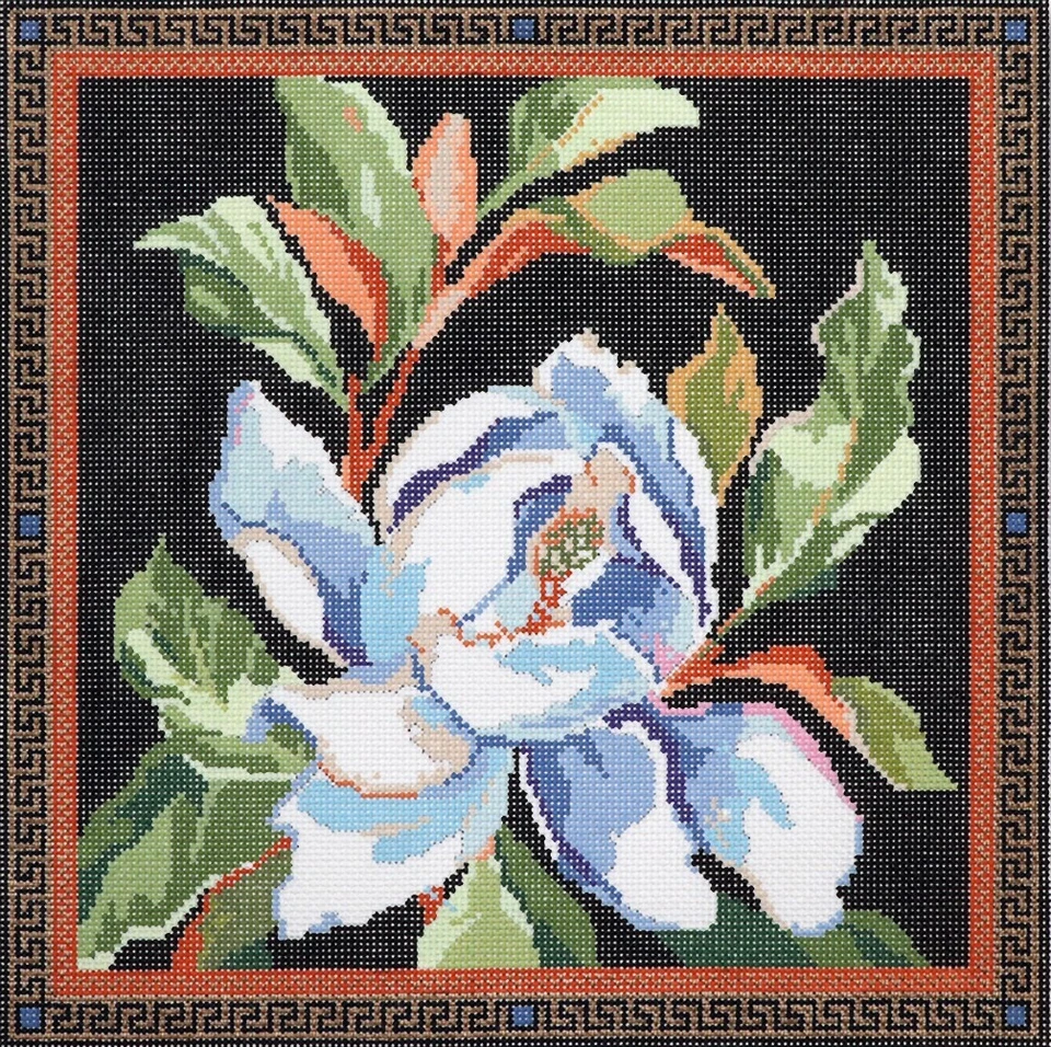 Needlepoint Handpainted CBK Magnolia Grandiflora 12.5" - Image 1 of 1
