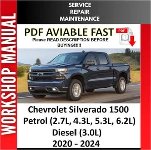 CHEVROLET SILVERADO 2020 2021 2022 2023 2024 SERVICE REPAIR WORKSHOP MANUAL - Picture 1 of 1