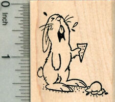 Bunny Crying Rubber Stamp, Rabbit with Ice Cream Cone G30105 WM