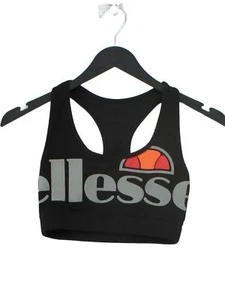Ellesse Women's Top UK 6 Black 100% Other Sleeveless Crew Neck Cropped - Picture 1 of 6