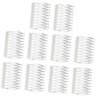 10pack Silver Hair Clips Side Combs Pin Barrette Metal Hair Bow Craft DIY