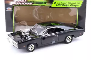 1970 1:18 ERTL Joyride Dodge Charger "The Fast and the Furious" Black - Picture 1 of 4
