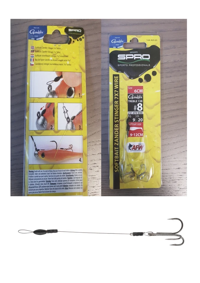 Spro Predator Softbait Zander Stinger 5 Größen 2 Stück Edelstahl DA ABVERKAUF - Bild 1 von 1
