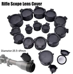 Rifle Scope Flip Up Cap Quick Spring Protection Objective Lense Lid Lens Cover