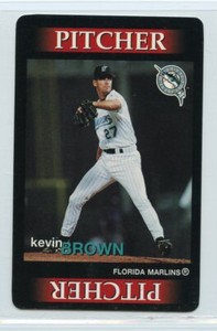 1996 Team Out Baseball Game Card - Kevin Brown - Florida Marlins