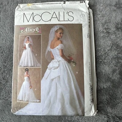 McCalls M4775 Bridal Gown Pattern Sz 14-20 Uncut Alicyn Wedding Cosplay Y2k - Image 1 of 4