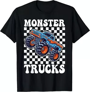 Monster Truck for Toddlers, Kids Monster Truck Retro Vintage T-Shirt Hoodie - Picture 1 of 16
