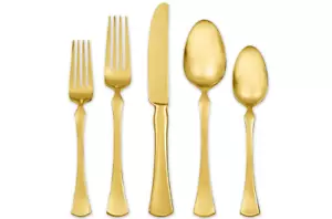 Skandia, 5-Pc Flatware Set in Gold - Picture 1 of 5