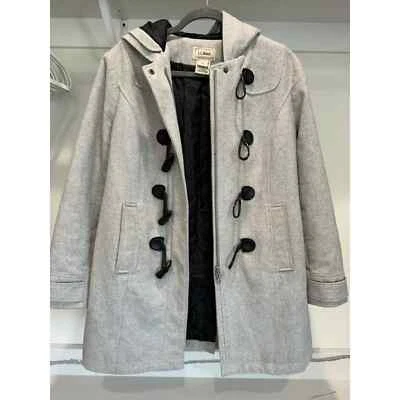 L.L. Bean Grey Pea Coat Thinsulate Insulation Size XS Petite - Image 1 of 4