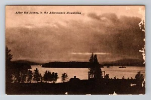 Adirondack Mountains NY-New York, Nach dem Sturm in Mts. Vintage Postkarte - Bild 1 von 2