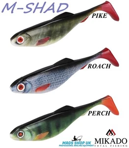 MIKADO ''M - SHAD'' 3D PRINTED SOFT LURES, SIZE 11, 14, 17, 20 CM, PIKE,BIG GAME - Picture 1 of 4