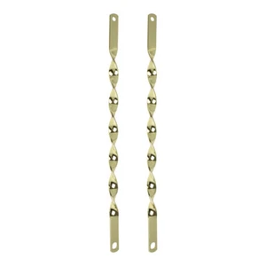 OG LOWRIDER 18" LONG TWISTED STEEL SPRING FORK BARS IN GOLD FOR 20" FORK - Picture 1 of 2