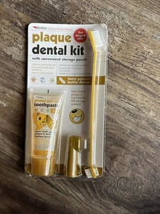 Petkin plaque dental kit toothbrush and toothpaste for dogs and cats New - Picture 1 of 2