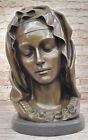 Artisan Craftsmanship Madonna Della Pieta Bronze Sculpture Handcrafted