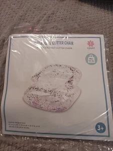 Inflatable Glitter Chair 90's 2000's Retro Look Kids and Teens Inflatable Seat - Picture 1 of 5
