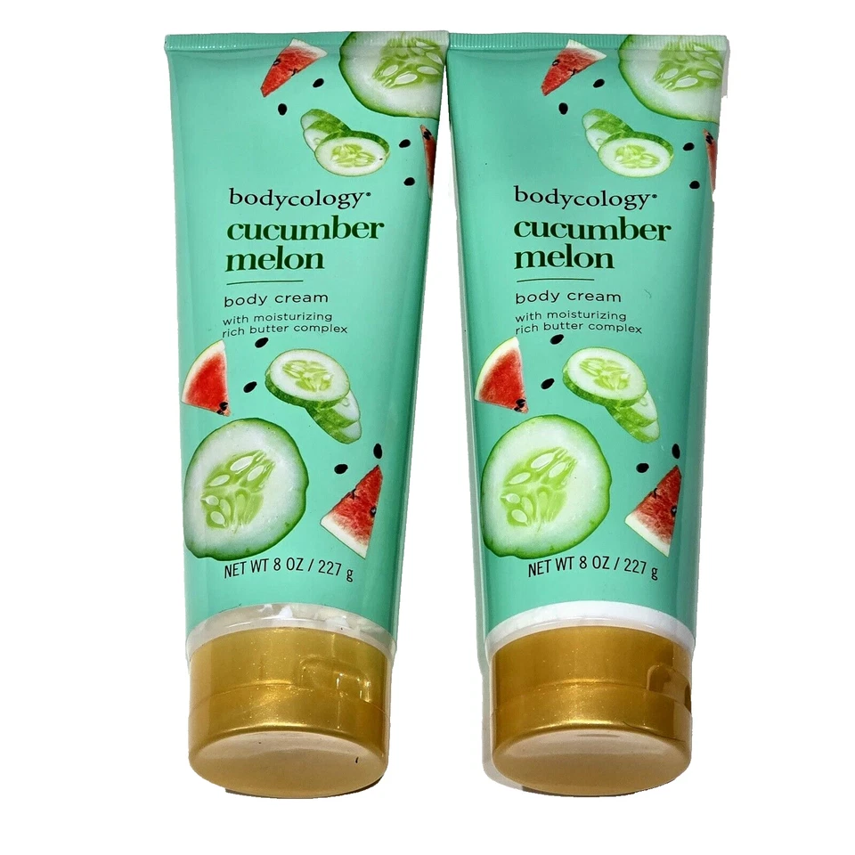2 Pack Bodycology Cucumber Melon Body Cream Moisturizing Rich Butter Complex 8oz - Image 1 of 1