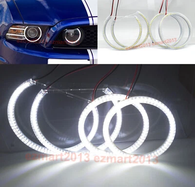 LED halo rings for Ford Mustang GT 2013 2014 HID headlight fog light angel eyes - Image 1 of 4