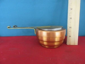 54. Vintage Copper & Brass Chafing Dish Fuel Sterno Cup Holder - Picture 1 of 6