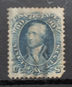 USA #72 1861   90 Cent  Washington Used  Blue SCV $625 - Picture 1 of 2