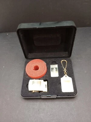 Vtg COCA-COLA Set Red Web belt /COKE Buckle , Money Clip Keychain Very Rare One  - Image 1 of 4