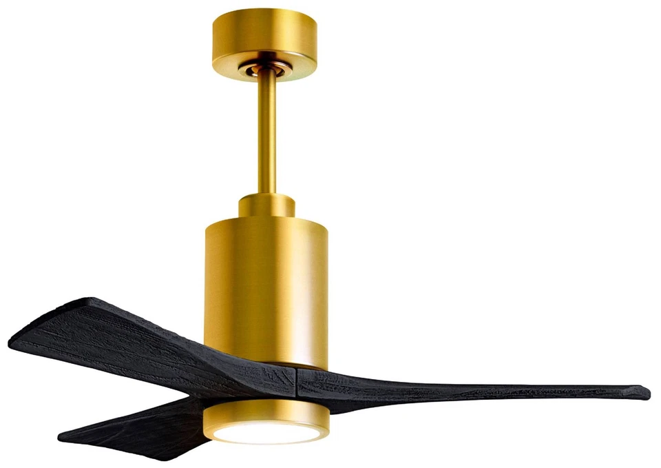42" Patricia-3 Brushed Brass and Black LED Ceiling Fan - Image 1 of 1