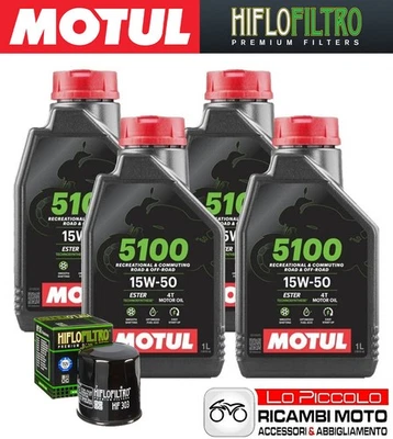 Cutting Kit 4 OIL [MOTUL] 5100 15w50 + FILTER Kawasaki ZX-10R 1000 NINJA 2009 - Image 1 of 4