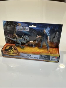 Jurassic World Dominion Owen & Velociraptor 'Beta' Action Figure & Dinosaur Set - Picture 1 of 4