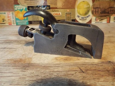Record No.077A Bullnose Rebate / Chisel Plane Woodworking Tool - Inc. Shims. - Image 1 of 4