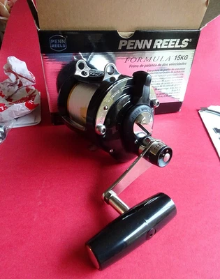 SUPERB POSSIBLY UNUSED BOXED PENN FORMULA BIG GAME 15KG REEL WITH BRAID LOADED - Image 1 of 4