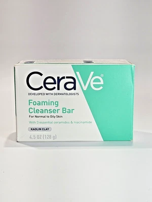 CeraVe Foaming Cleanser Bar, Soap-Free Body and Face Cleanser Bar for Oily Skin, - Image 1 of 4