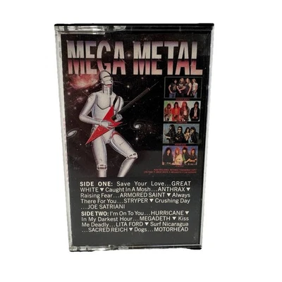 Mega Metal Cassette Tape Anthrax Sacred Reich Motorhead Armored Saint Stryper - Image 1 of 4