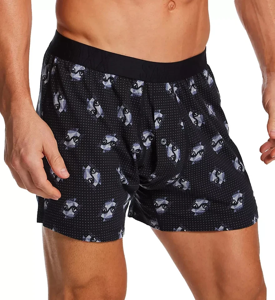 Saxx Underwear L126002 Men's Black DropTemp Cooling Sleep Boxer Short Size XXL - Image 1 of 4