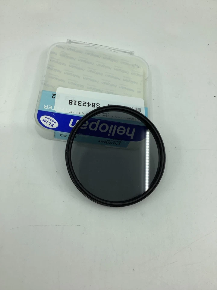 Heliopan Slim Circular Polarizing Filter 77mm - Good Condition; Small dent - Image 1 of 1