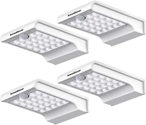 Gutter Lights, 24 Leds Outdoor Solar Lighting Wall Mount Motion Sensor for Secur - Picture 1 of 12
