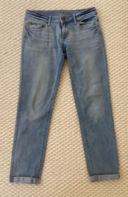 DL1961 Riley Boyfriend Women’s 25 Blue Straight Light Wash Riverside Stretch Low - Image 1 of 4