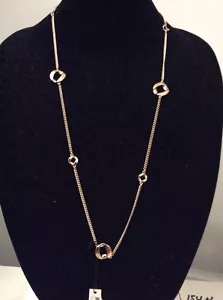 MARC JACOBS Cable Link Long Necklace $98 Gold Tone MJ18 - Picture 1 of 4