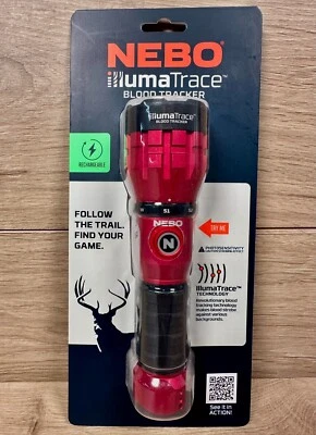 Nebo Illumatrace Blood Tracker Flashlight Red 150/170 Lumens WhiteLED NEBFLT1036 - Image 1 of 3